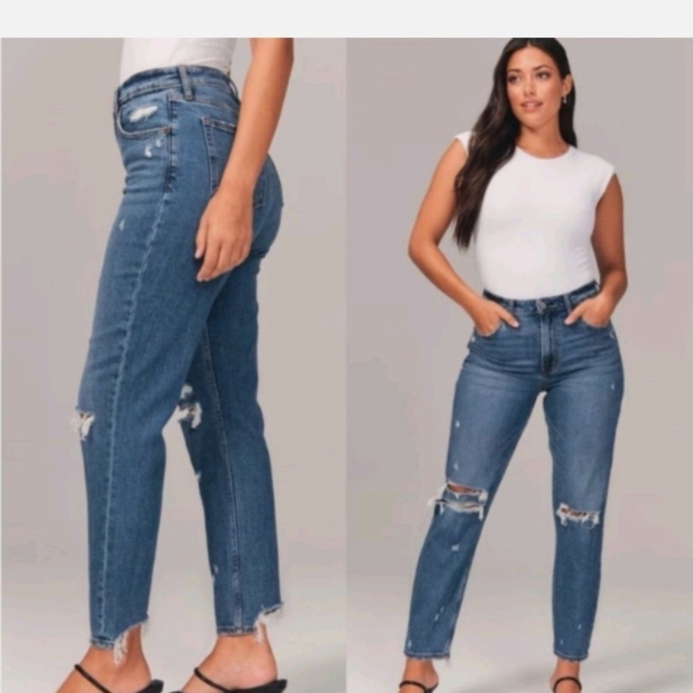 Abercrombie and Fitch The Mom High Rise Cropped Jeans Size 27 / 4
